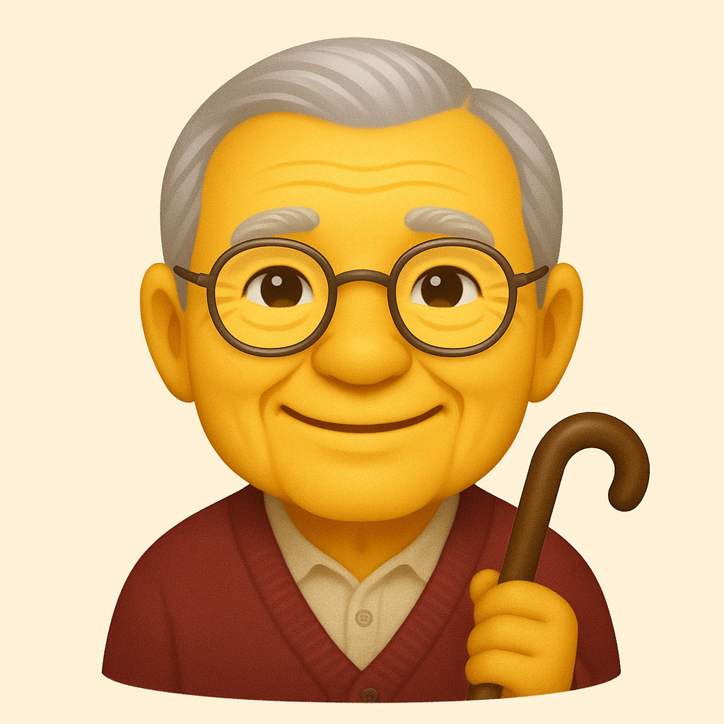 Lmoticne dun snior pourrait reprsenter une personne ge avec des traits distinctifs tels que des cheveux gris ou blancs des rides exprimant sagesse et exprience et un sourire chaleureux qui voque la bienveillance Il pourrait galement inclure des lment