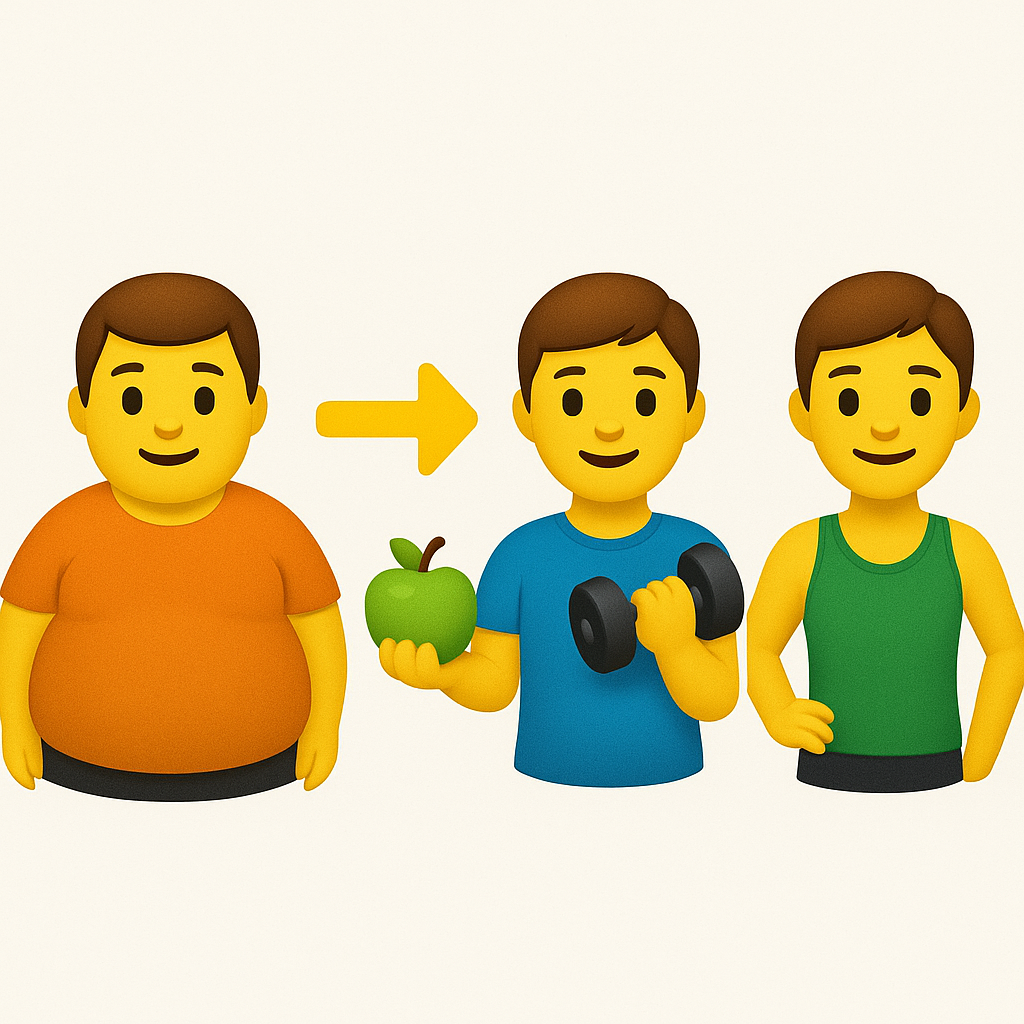 Un emoticone dune personne obse qui se transforme durablement entreprend un voyage de transformation physique et mentale intgrant des changements significatifs dans son mode de vie Elle adopte une alimentation quilibre et sengage dans une routine dex-1